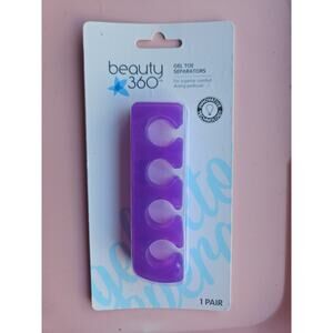 Beauty 360 1 Pair Of Purple Reusable Gel Toe Separators